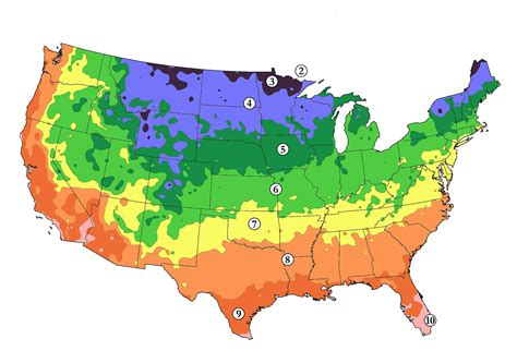 Us Map Of Climate Zones Tourist Map