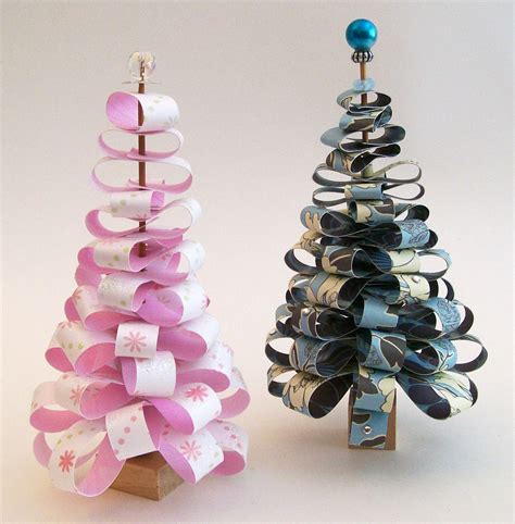 Miniature Christmas Trees Paper Christmas Decorations Christmas