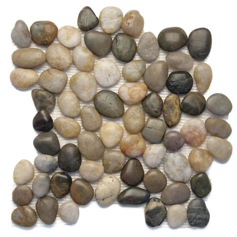 Solistone Anatolia Pebbles Multi Color Natural 12 In X 12 In Pebble