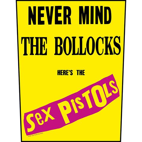 The Sex Pistols Back Patch Never Mind The Bollocks Yellow Wholesale