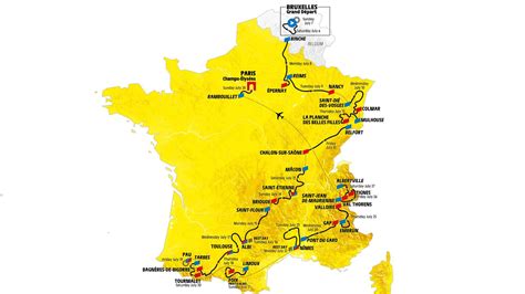 Tour De France 2019 Route Map Stage Profiles Dates And Distance
