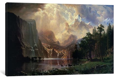 Among Sierra Nevada In California By Albert Bierstadt 12x8x075