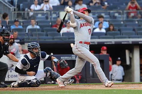 Angels Shohei Ohtani Homers In First Inning Against Yankees
