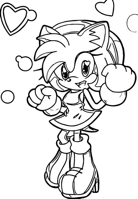 Amy Rose The Hedgehog Coloring Pages Peepsburghcom