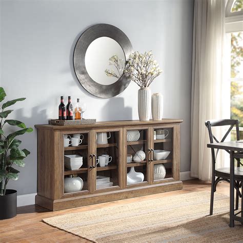 Belleze Liam Rustic Farmhouse Wood Sideboard Universal Stand