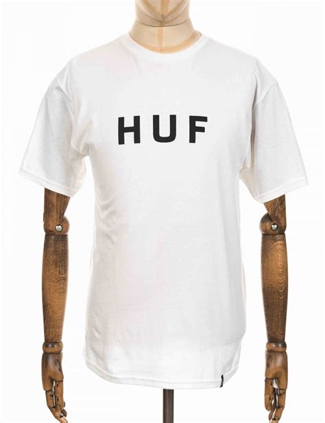 Huf Original Logo Tee White Clothing From Fat Buddha Store Uk