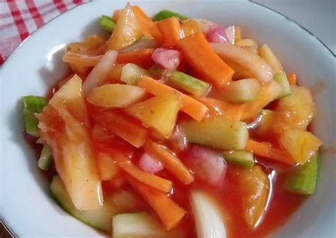 Resep acar nanas timun wortel bengkuang segar mentah sederhana spesial mix pedas asli enak. Resep Acar Nanas Pedas : Acarnanas Instagram Posts Gramho ...