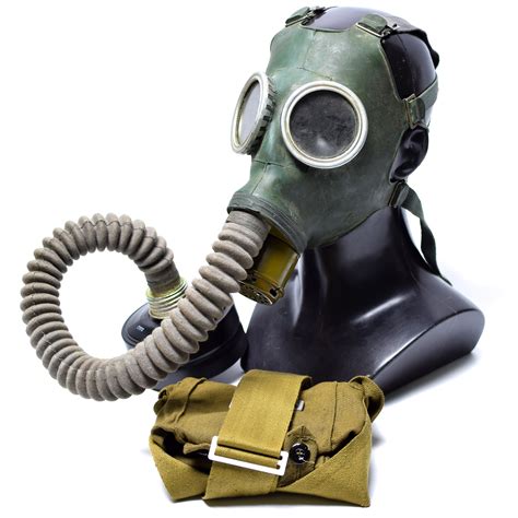 Cold War Soviet Russian Military Gas Mask Gp 4 With Hose