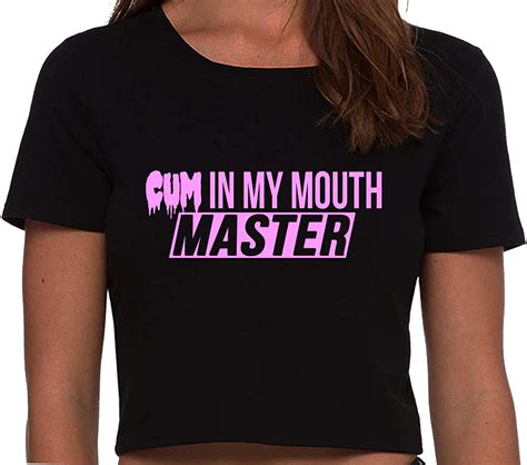 Knaughty Knickers Cum In My Mouth Master Blow Job Slut Black Cropped