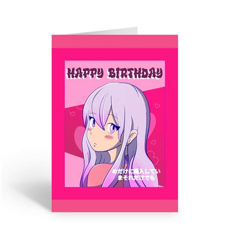 Anime Birthday Card For Girls Unique Fun Card For Her Teen Etsy Uk