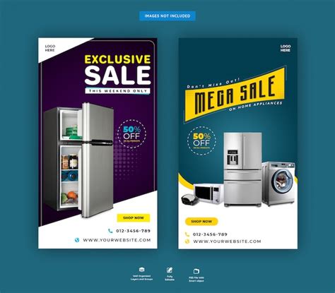 Exclusive Home Appliance Social Media Square Banner Template Psd File