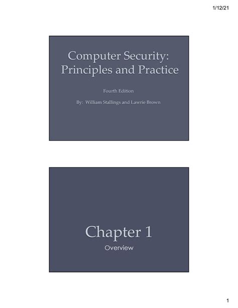 Ch01 Comp Sec 4e Lecture Notes Chapter 1 Computer Security