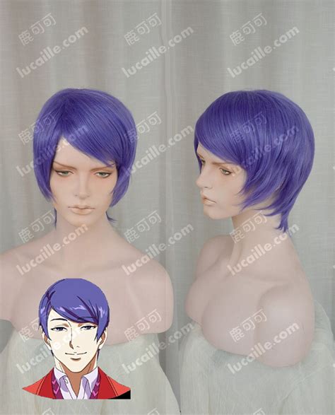 shu tsukiyama wig tokyo ghoul tsukiyama shuu purple mens cosplay wig