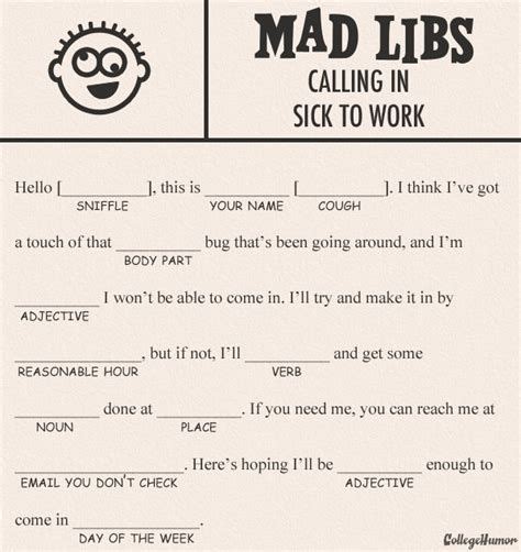 Free Printable Mad Libs Sheets For Adults 2024