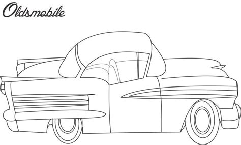 Oldsmobile Car Coloring Printable Page For Kids