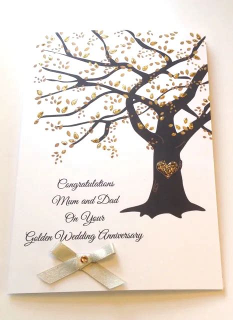 Personalised Golden Wedding Anniversary Card Th Anniversary Mum Dad