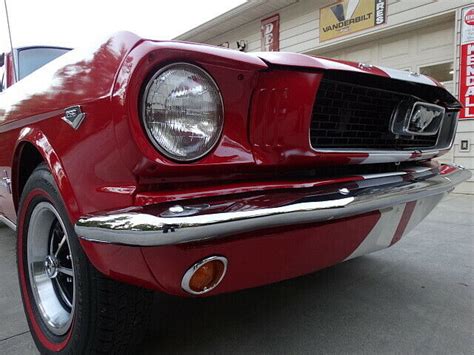 1966 Ford Mustangnice Candy Apple Red Paintshelby Stripes