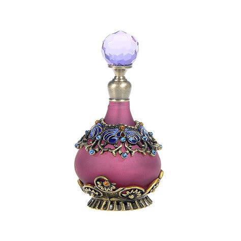 Yufeng 25ml Purple Vintage Refillable Crystal Decor Perfume Bottle Home And Kitchen