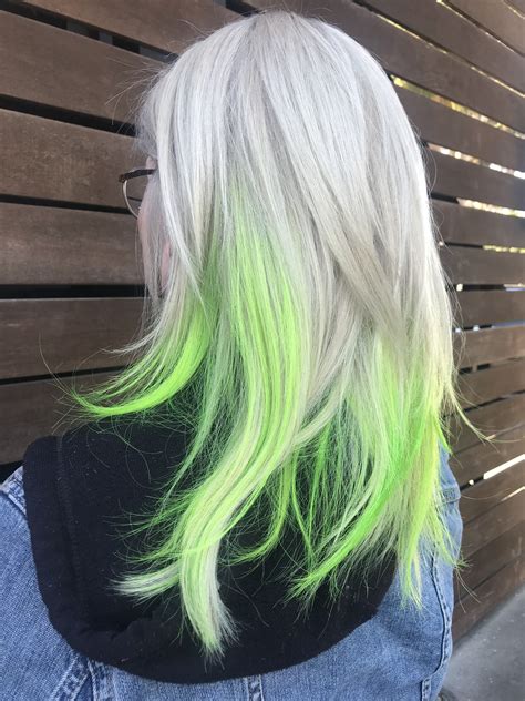 20 Neon Green Ombre Hair Fashion Style