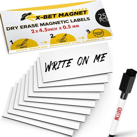 Buy Dry Erase Magnetic Labels Reusable Sticky Notes Magnetic