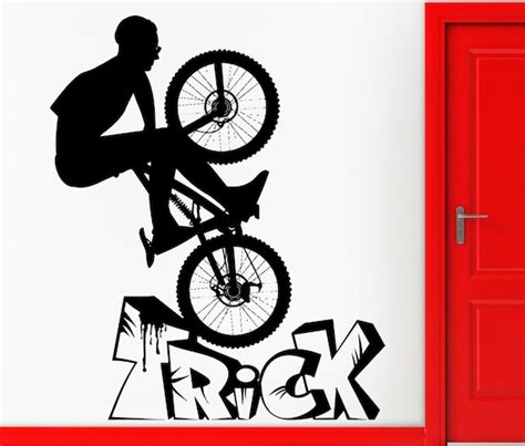 Wall Stickers Vinyl Decal Bmx Biker Bike Extreme Sport Bicycle