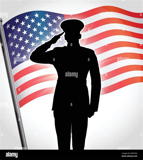 Military Police Army Marine Navy Air Force Soldier Salute Silhouette