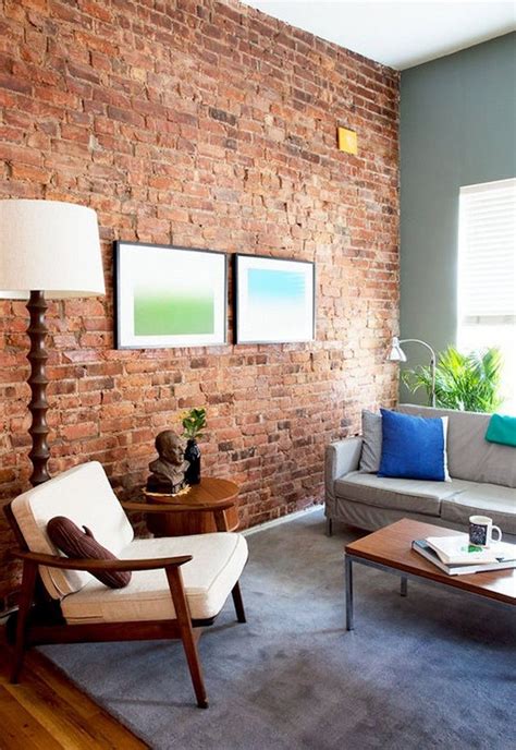 64 Cool Rustic Exposed Brick Wall Ideas For Your Living Room Decor