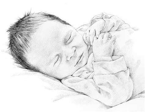 Baby Pencil Portrait Drawing Portrait Drawing Pencil Portrait