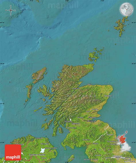 Satellite Map Of Scotland