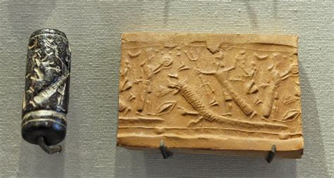Cylindersealmythologylouvre Mesopotamia Sumerian Ancient