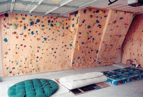 The Hahns Homebuilt Climbing Wall In Our Garage Indoor Climbing