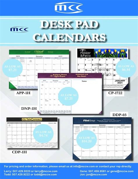 2021 Desk Pad Calendar Sale