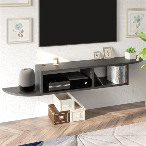 Floating Tv Stand White Floating Tv Shelf Wall Mounted Media Console