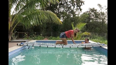 Desafio da piscina ft.minha maninha e minha mamis | aninha glir08:35. DESAFIO DA PISCINA COM ESCADA | Piscina, Escadas