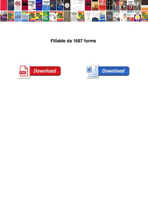 Fillable Online Fillable Da 1687 Pdf Forms Fillable Da 1687 Pdf Forms