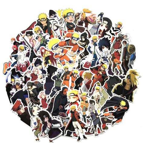 Buy 63pcs Naruto Decals Anime Cartoon Stickers Waterproof Sunlight