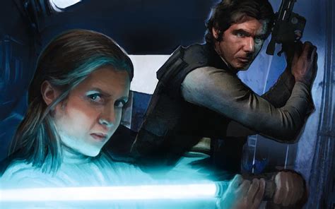 Exile Star Wars 720p Leia Organa Lightsaber Artwork Han Solo