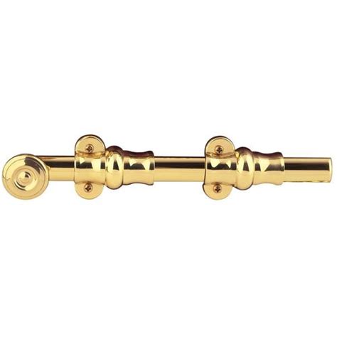 Baldwin 0380030 Ornamental Heavy Duty Surface Bolt Polished Brass