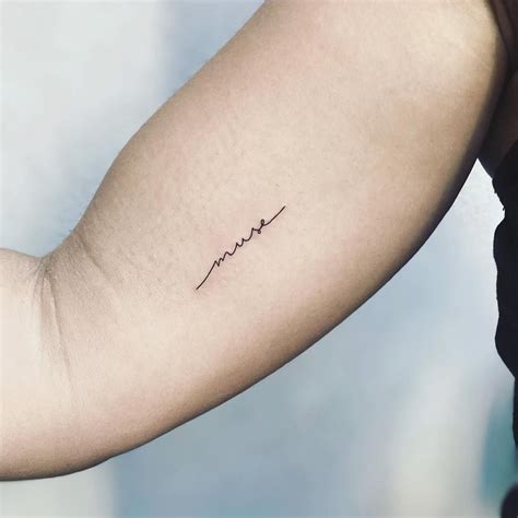 Fine Continuous Line Minimal Tattoo Trend Instagram Word Tattoos