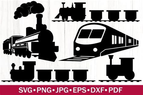 3 Trains Svg Designs And Graphics