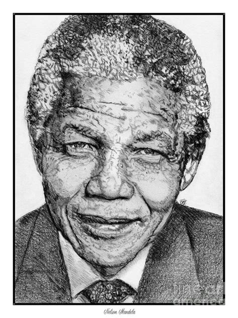 Nelson Mandela Drawing By J Mccombie Pixels