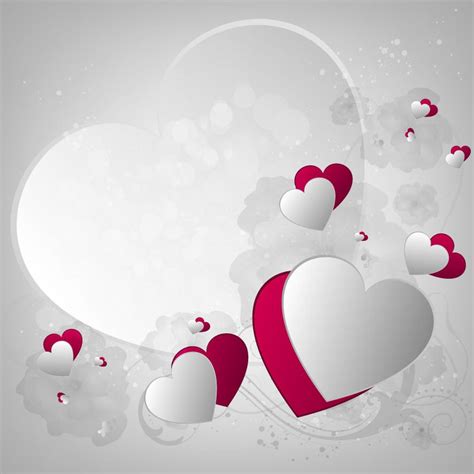 Creative Pink And Grey Hearts Valentine Background Vector Download