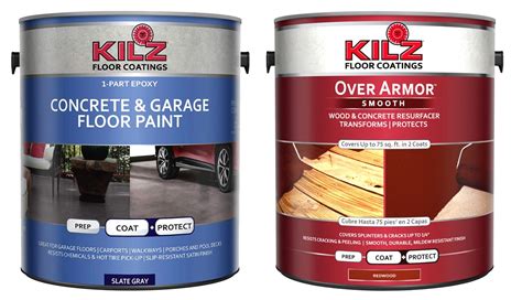 Kilz 1 Part Epoxy Concrete And Garage Floor Paint Epoxy Floor
