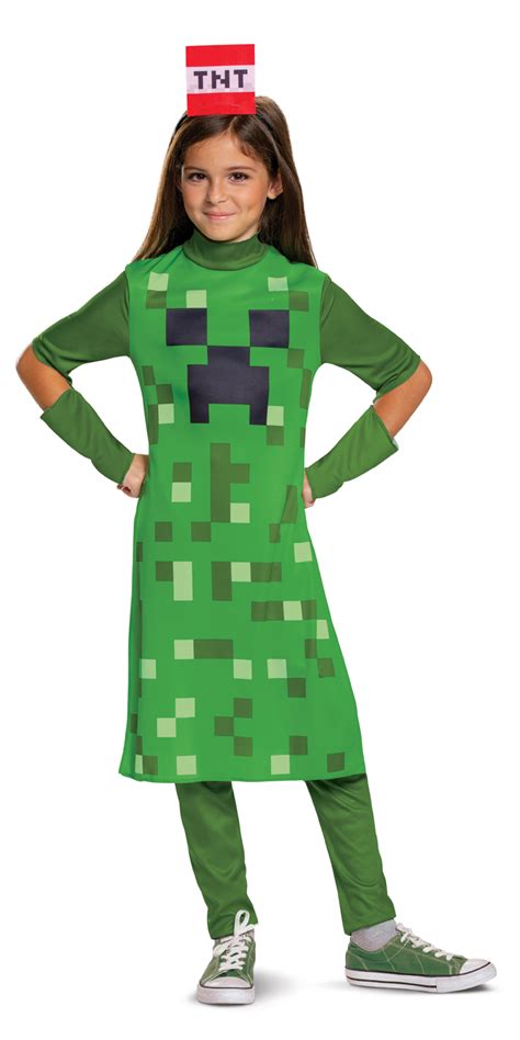 Creeper Girls Child Classic Minecraft Video Game Halloween Costume Ebay