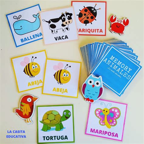 Memory Animales Juego De Memoria La Casita Educativa