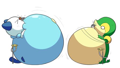 Commission Oshawott And Snivy Inflated 3 By Selphy6 On Deviantart