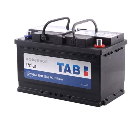 Starter Battery Tab Polar 12v 92ah 800a B13 Lead Acid Battery 246292