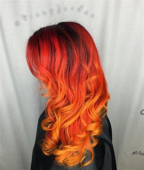 60 ombre hair color ideas for blonde brown red and black hair hair color orange fire hair