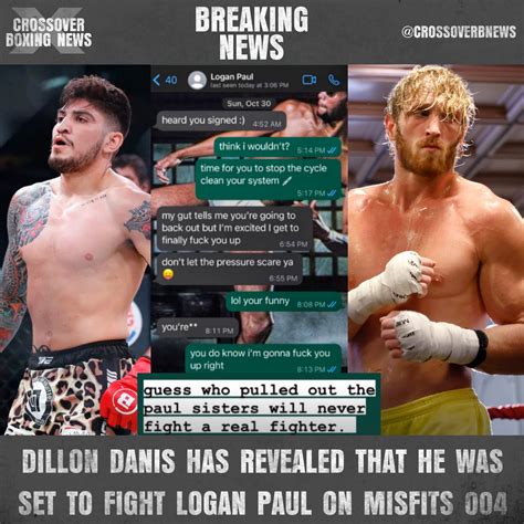 crossover boxing news on twitter dillondanis has revealed that he was scheduled to face
