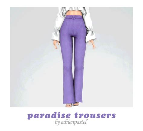 Adrienpastel — 📑 Paradise Trousers · Base Game Compatible Female